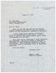 ["The document is from Mr. Jack White to Congressman James R. Jones regarding the high costs of repairing and maintaining the Vice Presidential residence in Washington. Congressman Jones acknowledges the costs but cannot justify them specifically. The official residence is nearly ready after $311,000 in repairs, with most of the money already spent. The Rockefellers are planning to move in soon and host parties to show off the renovated house. Mrs. Rockefeller is pleased with the progress. White questions the justification of such expenses, including $311,000 for repairs and $4,800 annually for maintenance."]