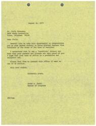 ["The document is a congratulatory letter to Mr. Chris Economou for his recent victory in being elected Supreme Vice President of The Order of The Sons of Pericles. The writer, James R. Jones, expresses his congratulations and best wishes for a productive term of office. Jones also offers his assistance if needed."]