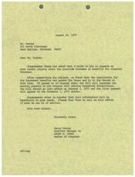 ["The document informs Mr. Turner that legislation for increased benefits for disabled veterans has passed the House and is currently in the Senate. If passed, the bill will increase monthly payments to veterans with service-connected disabilities, with the first payment expected on November 1, 1977. Congressman Jones hopes this information will be helpful and encourages Mr. Turner to reach out if needed."]