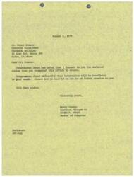 ["The document is from the District Manager to Congressman James R. Jones, sending enclosed copies of requested information to Mr. Donny Avance of Downtown Tulsa News. Congressman Jones hopes the information will be beneficial and offers further assistance if needed."]