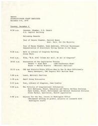 ["The District/State Staff Institute agenda includes tours of the Senate and House chambers, discussions on the legislative process, how to use CRS more efficiently, and the politics of congressional information. There are also sessions on member accounts, franking regulations, grants and projects, and working with the executive branch. The Institute also covers writing for Congress, introduction to House/Senate information systems, and effective communication between Washington and District/State offices. Optional additional training sessions are available on the last day of the Institute."]