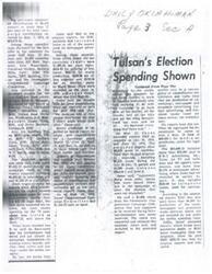 ["Jones' campaign contributions received by September 7, 1973, were $8,475, which amounted to over 11% of his total campaign contributions of $72,075.50. He disclosed new contributions and expenditures in an amended report filed on September 10, including contributions from various individuals and organizations, as well as expenditures on yard signs, printing, media production, office supplies, and an election party. Jones spent more on communications media than the legal limit allowed. He also discovered errors in his bookkeeping that resulted in underreporting payments to BMC Advertising. Despite these discrepancies, Jones had $1,488.67 cash on hand as of September 10, 1973."]
