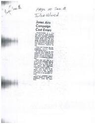 ["Representative  James R. Jones of Oklahoma filed amended campaign finance reports showing he received more contributions and spent more money than previously reported due to bookkeeping errors during his 1972 campaign. He attributed the discrepancies to volunteers managing his records and not being able to afford a professional accountant. After amending his reports, he received approval from the clerk of the United States House."]
