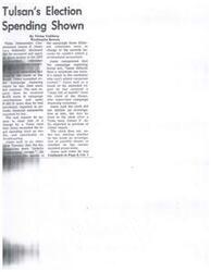 ["Tulsa Democratic Congressman James R. Jones amended his campaign financing reports to show he received and spent more money in his 1972 congressional campaign than previously reported. He claimed the discrepancies were due to bookkeeping errors and not intentional. Jones received a \"clean bill of health\" from the clerk of the House, who oversees campaign financing violations."]
