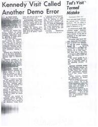 ["Gubernatorial candidate Denzil Garrison criticized the state Democratic leadership for being out of touch with the thinking of Oklahomans and accused them of being controlled by the McGovern element. He also criticized Senator Ted Kennedy for his comments on the Watergate scandal and suggested releasing the transcript of the Chappaquiddick incident. Garrison believed Kennedy's visit to Oklahoma was a mistake and not reflective of the state's views. He thanked Kennedy for inadvertently helping the Republican party and criticized the Democrat fundraising event featuring Kennedy."]