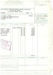 ["This text appears to be a statement voucher and schedule of withdrawals and credits from the General Services Administration. It includes payment details, invoice amounts, and a total due on the statement. The statement is to be paid to the General Services Administration accompanied by a copy of the statement. The document also includes information about the paying office, billed office, and references for prompt handling. The total amount due on the statement is $120.00."]
