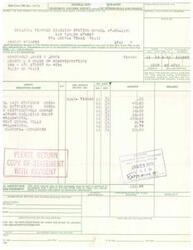 ["This is a form for a statement, voucher, and schedule of withdrawals and credits to be sent to the General Services Administration. It includes information about payments made by a member of the United States House of Representatives and details of charges for various items. The total amount due on the statement is $126.99 and adjustments may appear on subsequent statements. The form also includes a certification from the paying office."]