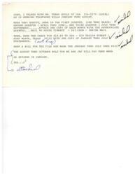 ["The document is a memo outlining the process for handling telephone bills for Mr. Terry Doyle of GSA. The bills for January through August are to be sent in quarterly increments, with copies of each month attached. The bills are to be mailed to the House Finance office and a check for $810.69 is to be sent to GSA. Bills for August through October are to be held until January. The memo also includes copies of telephone statements for Honorable James R. Jones."]