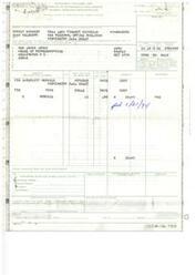 ["The document is a form approved by the General Services Administration for withdrawals and credits, with details such as the paying office, deposit account, and billing information. It includes a schedule of charges for intercity service calls and a total amount due, along with a section for certification by the paying office."]