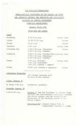 ["The document outlines the programme and agenda for the Anglo-American Conference on the balance of power and authority between the executive and legislative branches of central government, specifically focusing on American legislators. The conference includes sessions on how the President and Prime Minister are advised, relationships between ministries and departments, means of information available to the branches, constitutional principles, and the need for legislative reform. The conference ends with departure trains on Monday morning."]
