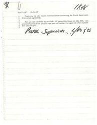 ["The document is a thank you message for communication regarding Postal Supervisors Arbitration legislation, specifically mentioning H.R. 827 passing the House and pending before the House Subcommittee on Postal Operations and Services. The sender appreciates the concern and will monitor the bill's progress with the recipient's concerns in mind."]