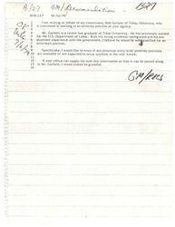 ["James R. Jones, a member of Congress, is writing on behalf of his constituent, Bob Garbett, who is interested in an attorney position at the agency. Garbett is a recent law graduate with experience working for the United States Department of Labor. Jones believes Garbett is well qualified for the position and is requesting information on potential entry-level attorney positions for him. The document is signed and dated July 5, 1979."]