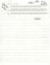 ["The document is a form letter thanking the recipient for their comments on H.R. 4646, the Capital Cost Recovery Act of 1979. The document mentions efforts to encourage more co-sponsors on the bill and hopes for hearings on the bill and other tax proposals later in the year. The comments received will be considered when hearings are held."]