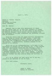 ["The document is from James R. Jones, a Member of Congress, thanking Robert E. Parker for attending a meeting on drug abuse in the military. Jones discusses his efforts to address the issue, including recommendations for the Department of Defense based on his findings from a trip to Europe. He also offers his assistance to Parker in the future."]