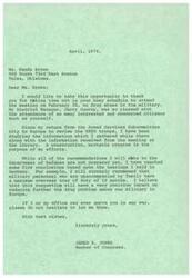 ["The document is from Congressman James R. Jones thanking Ms. Wanda Brown for attending a meeting on drug abuse in the military. He mentions his efforts to address the issue and shares a recommendation to limit overseas tour of duty for military personnel to 18 months. He also offers his assistance to Ms. Brown if needed."]