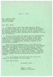 ["James R. Jones, a Member of Congress, thanks Mrs. Roberta Barsh for attending a meeting on drug abuse in the military. He mentions his efforts to address the issue, including studying information gathered during a trip to Europe and holding hearings. Jones plans to recommend a maximum overseas tour of duty for military personnel to reduce drug problems. He offers his assistance to Mrs. Barsh if needed."]