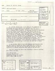 ["Mr. and Mrs. Heaton visited the office to seek help for their son who was in jail in Virginia Beach for possession of narcotics. After speaking with the son's attorney and a Navy liaison officer, it was determined that the son would be given an administrative discharge from the Navy. The Heatons were advised to travel to Virginia Beach to speak with their son and his attorney to determine if any further action was necessary. Contact information for the jail, attorney, and commanding officer was provided for the Heatons. No further action was required from the office."]