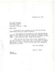 ["James R. Jones is returning the material on a $500,000 loan application to Mr. Otis Eversole. Jones has spoken to Home Federal Savings and Loan about the proposal for a motel, and they will give an answer by Friday. Initially, Home Federal was concerned about the small size of the motel and lack of additional facilities. Jones will inform Eversole of their decision by the end of the week."]