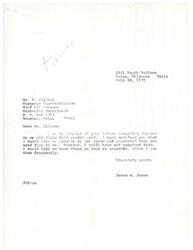 ["James R. Jones is writing to Mr. P. Ellison at Gulf Oil Company, requesting new Gulf credit cards as his old ones are no longer being accepted after August 1, 1972. Ellison had previously notified Jones about charges on his old cards and requested a response if he had not received new ones, but Jones did not reply. Ellison reminds Jones to contact them immediately if he has not received the new cards, and to start using them and destroy the old ones if he has received them. An envelope is enclosed for Jones's convenience."]