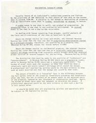 ["Casualty losses for nonbusiness property must exceed $100 and result from a sudden, unexpected, or unusual event to be deductible. Losses from drought may not qualify as casualty losses unless there is evidence of rapid and severe subsoil shrinkage. The amount deductible is the difference in fair market value before and after the loss, not exceeding the adjusted basis of the property. Professional engineering opinions and appraisals are necessary to prove the extent of damage, and all opinions and appraisals are subject to IRS review."]