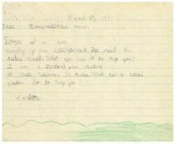 ["Several letters written to Congressman Jones on March 12, 1981 express support and admiration for him. The writers mention cleaning up the environment, ask how they can help, and inquire about his personal life and work. They also express gratitude for his efforts in improving Oklahoma. Some letters include drawings and personal messages of appreciation."]