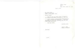["Ginger Evans wrote to United States Representative James R. Jones asking for a congratulatory message for her parent's 50th wedding anniversary. Jones sent a message for Evans to present to her parents and also sent a separate message directly to Mr. and Mrs. Robert Evans congratulating them on their anniversary. Evans requested this as part of a card shower she was planning for her parents."]