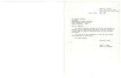 ["James R. Jones congratulates Clayton Edwards on his new position as Director of the Department of Social Services in Tulsa County and offers his assistance if needed."]