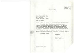 ["The document is a series of correspondence between Mr. Patrick G. Emery and Congressman James R. Jones regarding the renovation of the Tulsa Union Depot. Emery thanks Jones for sending a newsletter featuring the depot's opening and praises the efforts of Williams Realty Corp. in restoring the historic landmark. Jones expresses his pleasure with the renovation and hopes to work together in the future. The document also highlights the successful renovation project, preserving the Depot's original features while modernizing the building."]
