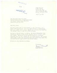 ["Roger Merritt is writing to Congressman James R. Jones to express his concerns about air and water pollution. He suggests implementing filters on smokestacks, cars, and planes, as well as recycling exhaust fumes for better mileage in cars. He also recommends strengthening laws on dumping trash and sewage in bodies of water, inspecting underwater piping systems regularly, and using organic fertilizers to prevent algae growth in streams. Roger hopes that his ideas will be considered for improving environmental issues."]