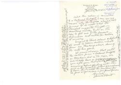 ["Thurman S. Hurst received a message about the importance of a balanced budget to prevent economic problems and excessive debt for future generations. The message suggests that deficit spending should be avoided and that the nation should work towards restoring economic stability."]
