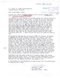 ["The author of the letter expresses frustration and anger towards President Ford's proposed tax cuts and gasoline price increases, arguing that working people are already struggling to make ends meet and cannot afford to pay more for gas. The author also criticizes Ford's suggestion to limit pay increases for federal employees to 05%, pointing out the disparity between wage increases and the cost of living. The author believes that the wealthy are not affected by these economic hardships and calls for government officials to be more in touch with the struggles of the working class."]