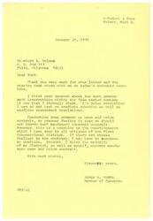 ["The document is a letter from Burt B. Holmes to Congressman James R. Jones expressing concern about government intervention in the free market economy and opposition to mandatory wage and price controls. Congressman Jones responds by acknowledging the concern and stating his own opposition to such controls, while also mentioning that he is seeking feedback from constituents on the issue."]