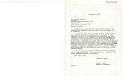 ["William Dillard, the President of Dillard Department Stores, wrote to Congressman James R. Jones urging immediate action to combat recession. Congressman Jones responded, acknowledging the seriousness of the situation and detailing emergency tax legislation aimed at stimulating economic growth. Dillard expressed concern about rapidly declining sales and urged prompt action to prevent further economic decline."]