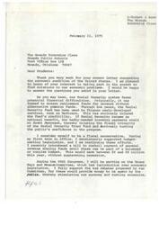 ["The Mounds Economics Class wrote a letter to Congressman James R. Jones expressing their concerns about the economic condition of the United States. They asked for his views on various economic issues such as Social Security, government spending, petroleum tax cuts, and food stamp price hikes. Congressman Jones responded by discussing his support for budget-cutting legislation, tax rebates, incentives for domestic fuel producers, and the importance of an informed public in solving national problems."]