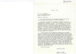 ["The document is a letter from Congressman James R. Jones discussing his efforts to cut government spending and control wasteful projects. He mentions specific examples of wasteful spending, such as studying why children fall off bicycles and the mating calls of toads, as well as excessive office refurbishments and vanity projects by government officials. Jones also mentions legislation he is sponsoring to cut non-essential spending. He highlights the need for more accountability and oversight in government spending."]