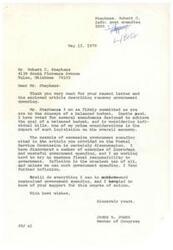 ["The document is a letter from Congressman James R. Jones to Robert C. Stephens, thanking him for his letter about government spending. Jones shares Stephens' commitment to a balanced budget and mentions his efforts to curb wasteful spending. The document discusses examples of excessive government spending and the impact on the economy. It also mentions the need to address inflation by controlling government spending. Jones expresses gratitude for Stephens' support and promises to work towards restrained government spending. The document also includes a response from Stephens discussing issues with government spending and suggesting solutions for the postal service. Additionally, the letter highlights a case study on the Postal Service Commission's excessive spending on salaries and expenses."]