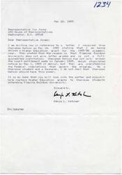 ["The letter is an appeal from Dana Ketcher on behalf of 84 Cherokee students attending Flaming Rainbow University who were denied Higher Education grants. The denial was based on the university not providing letter grades and the funds being exhausted for students at fully"]