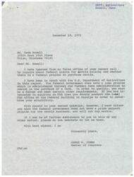["Letter from the Acting Deputy Administrator of the USDA Plant Protection and Quarantine Programs, Mr. Joseph Deputy Administrator Plant Protection and Quarantine Programs, and Congressman James R. Jones regarding a proposal to revise the Nursery Stock, Plants, and Seed Quarantine and regulations (7 U.S.C. 319.37 et seq."]