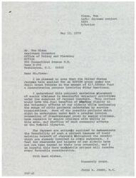 ["Letter from Congressman James R. Jones to the Assistant Director of the ACTION Office of Policy and Planning, Mr. Tom Glenn, regarding the application by the United States Jaycees (the United States Junior Chamber of Commerce) for an ACTION grant under the Small Grant Program to fund a demonstration program involving Senior Citizens. This Program would place Senior Citizens in 'meaningful volunteer activities' such as counseling disadvantaged youth, home repairs, and staffing community events"]