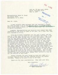 ["Letter from Tulsa, OK, resident and constituent of Congressman James R. Jones, Ms. Annie Sexton, to Congressman James R. Jones regarding a proposed budget cut for the Retired Senior Volunteer Program"]