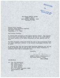 ["Letter from the Superintendent of The Hissom Memorial Center, Mr. James G. Borren, to Congressman James R. Jones regarding a proposed budget cut for the Retired Senior Volunteer Program"]