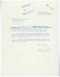 ["Letter from Tulsa, OK, resident and constituent of Congressman James R. Jones, Mrs. Elsie G. Tiers, to Congressman James R. Jones regarding a proposed budget cut for the Retired Senior Volunteer Program"]