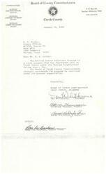 ["Letter from the Board of County Commissioners - Chairman Dan Whitehouse and Members Mr. Clifford Thurman and Mr. Aaron Willeford - to ACTION Grants Officer Mr. R. W. Hickey regarding the possible discontinuation of the Sapulpa Neighborhood Action Association"]