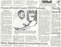 ["Newspaper article regarding the loss of funding for the Sapulpa Neighborhood Action Association's RSVP program"]
