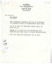 ["Schedule for American Agriculture meetings held by the Department of Agriculture from February 6th through February 9th"]