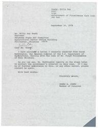 ["Correspondence between the Chairman of the Oklahoma State ASC Committee, Mr. Billy Ray Gowdy, the General Counsel for the USDA, Mrs. Sarah Waddington, and Congressman James R. Jones regarding the case of Floyd Fitzsimmons"]