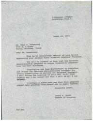 ["Mr. Paul D. Armstrong wrote a letter expressing concern about Disabled Veterans' Pensions to Honorable James R. Jones, a member of Congress. Jones responded by acknowledging the concern and informing Armstrong that the Veterans Administration proposal to reduce disability compensation has been withdrawn. Legislation has been introduced to stabilize and freeze the VA schedule for rating disabilities to protect veterans' payments. Jones also assured Armstrong that he will closely follow the hearings of the Bill (H.R. 4185) and do all he can to help. Armstrong had questioned why disabled veterans should have their benefits reduced while money is sent to North Vietnam."]