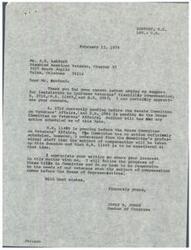 ["The document is a response from James R. Jones, a member of Congress, to a letter from S.E. Ashford, a Disabled American Veteran, regarding legislation to increase veterans' disability compensation. Jones acknowledges Ashford's concerns and explains the status of the bills (H.R. 11469, S. 2710, and H.R. 2983) in the House and Senate Committees on Veterans' Affairs. Jones promises to follow the progress of the bills and be responsive to the needs of veterans."]