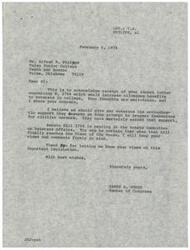 ["The document acknowledges receipt of a correspondence regarding a bill, S. 2784, that aims to increase allowance benefits for veterans in college. The recipient's views on the legislation are appreciated, and the sender expresses support for giving veterans the support they deserve as they transition to civilian careers. The bill is pending in the Senate Committee on Veterans Affairs, and the sender assures that the recipient's views will be considered when the bill reaches the House floor. The recipient is urged to support the proposed legislation."]