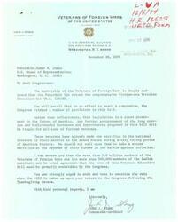 ["The Veterans of Foreign Wars strongly oppose President Ford's veto of the GI Bill educational assistance increases for Vietnam veterans, arguing that it is a sound investment in the future of America. They urge Congress to override the veto to support the education and future prospects of the veterans."]